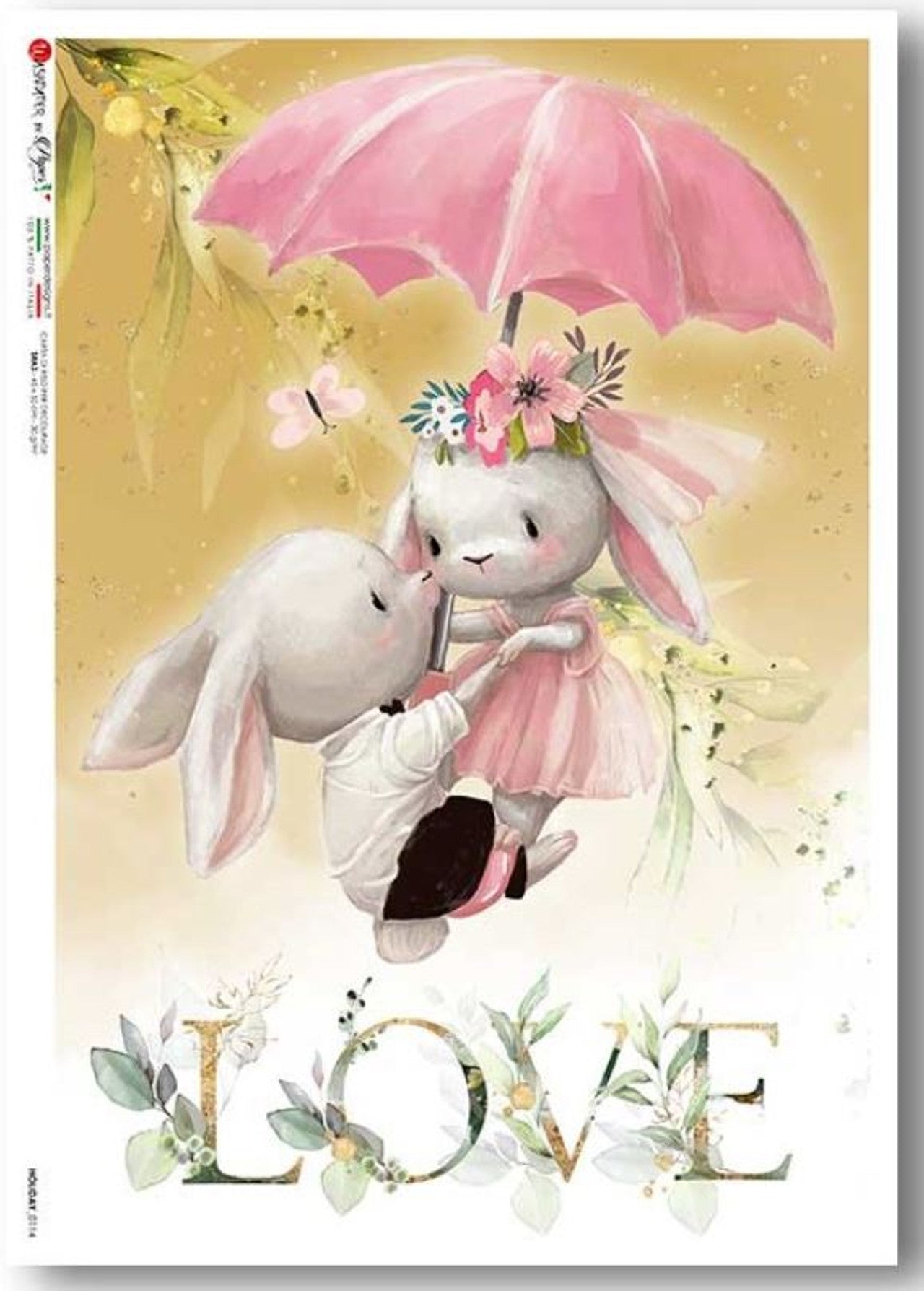 Paper Designs Holidays 0114  RICE PAPER A4 (8.3 X 11.7 INCHES)