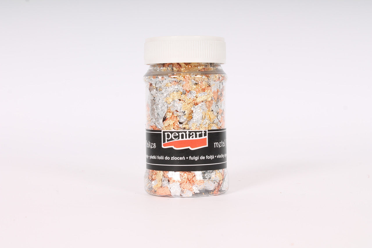Pentart Metal Flakes 100ml, mixed