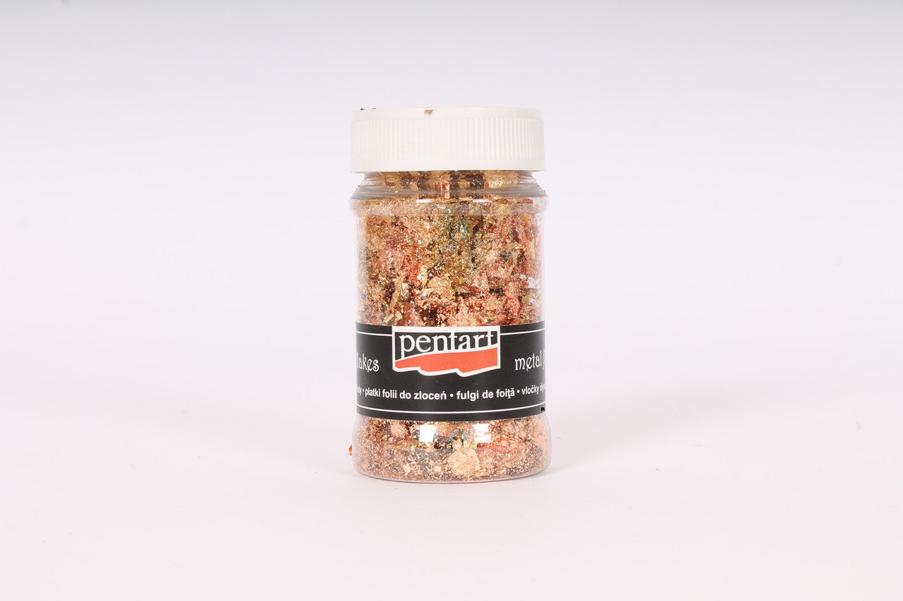 Pentart Metal Flakes 100ml, mixed