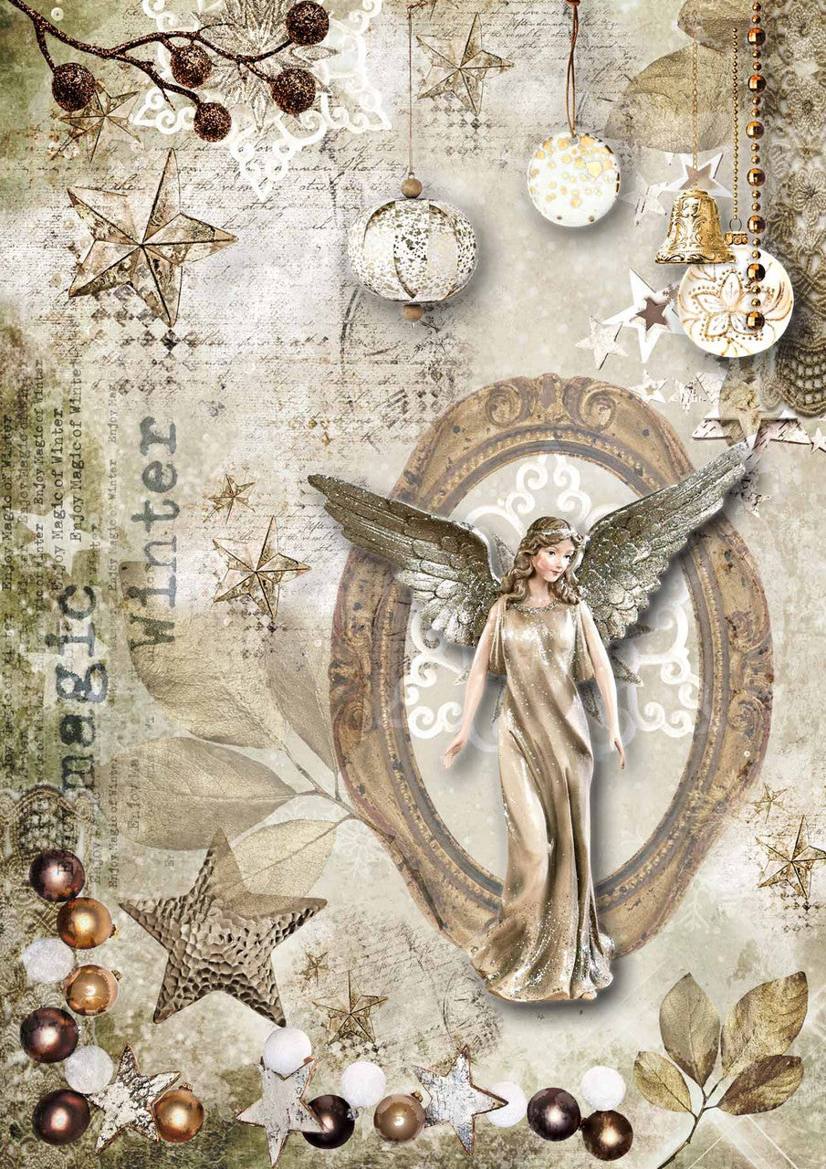Decoupage queen Magic of Winter Rice Paper A4 (8.3 X 11.7 INCHES)