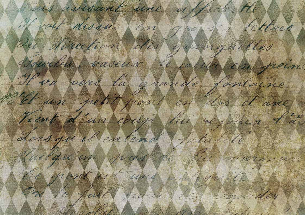 Decoupage Queen, Neutral Harlequin Rice Paper A4 (8.3 X 11.7 INCHES)