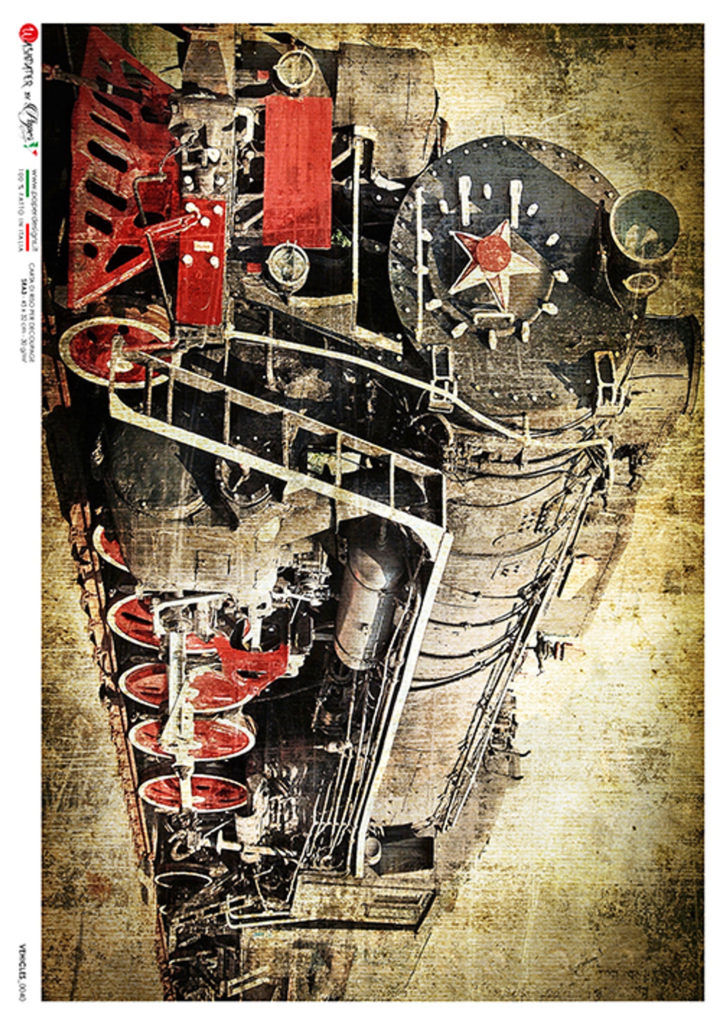 Paper Designs VEHICLES 0040 RICE PAPER A3 (11.7 X 16.5 INCHES)