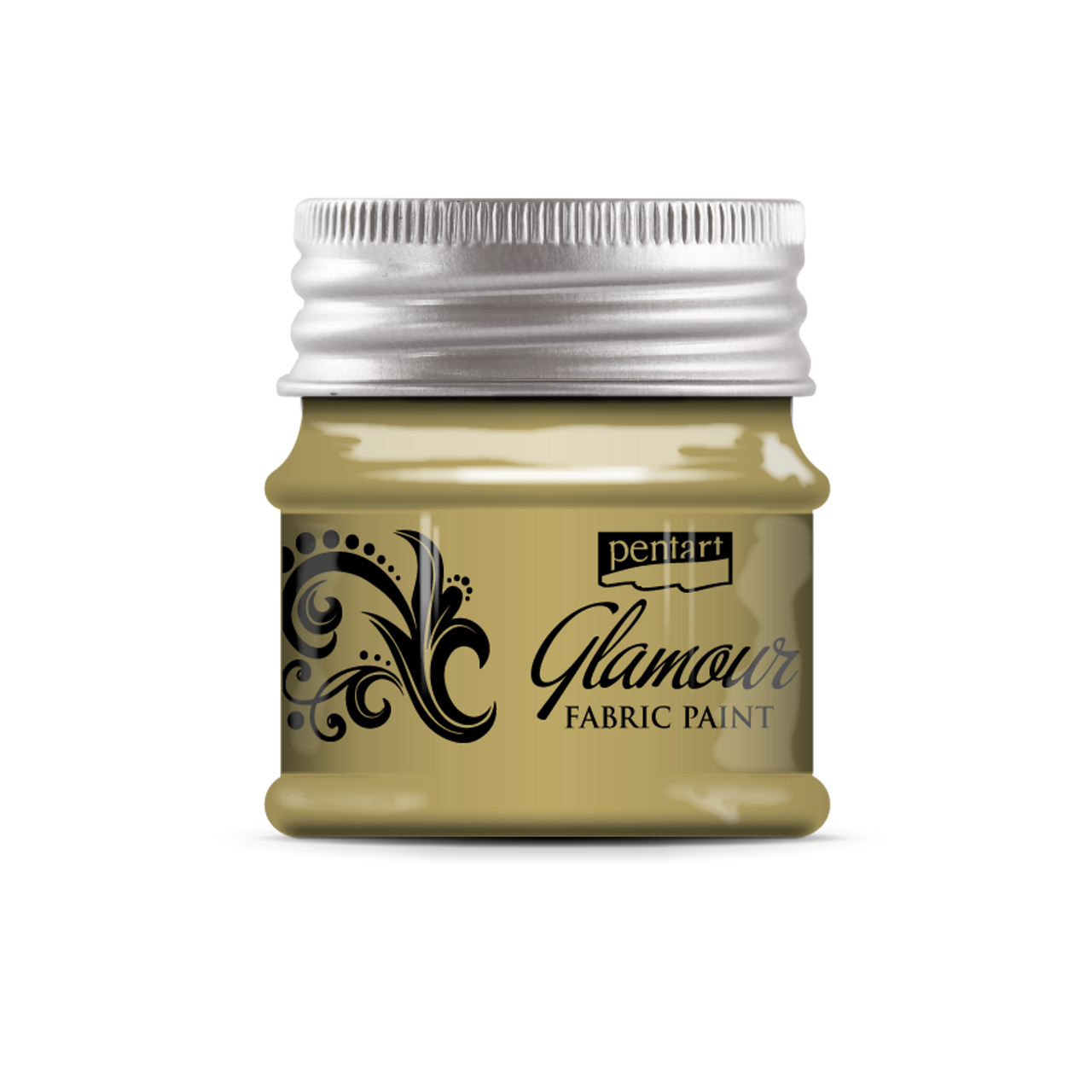 Pentart Glamour Fabric Champagne paint 50ml