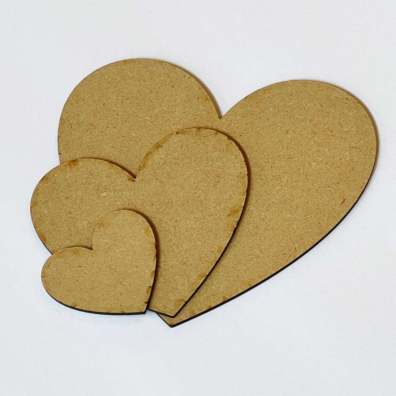 Decoupage Queen Life is beautiful HDF 3 pack hearts