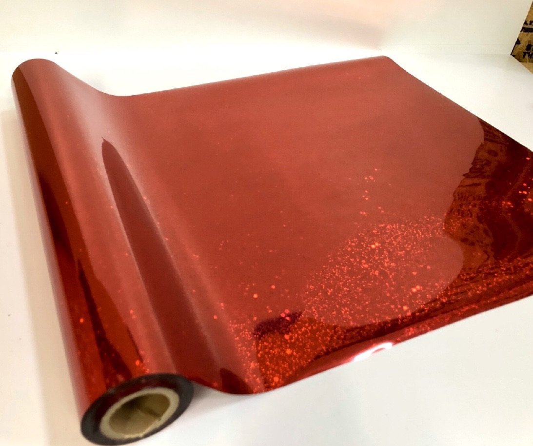 Glitter Stars Red Foil
