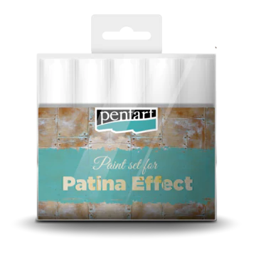Pentart patina effect paint set, 5X 220ml