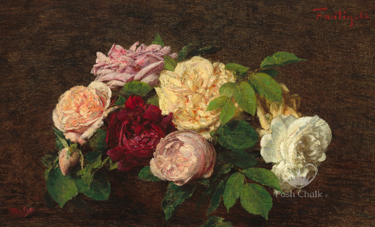 Posh Chalk Deluxe Decoupage Paper Rustic Roses A1 (23.4 x 33.1 inches)