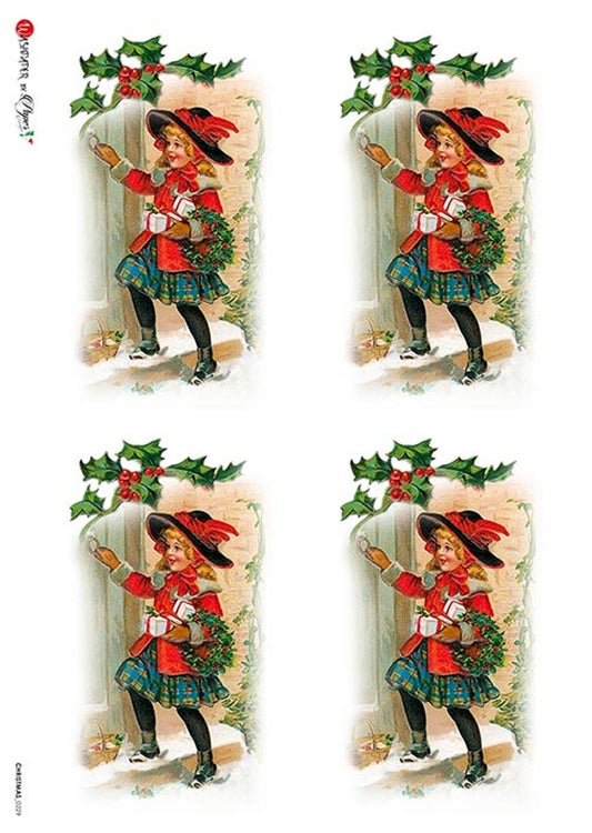 Paper Designs Christmas RICE PAPER 0229 A4 (8.3 X 11.7 INCHES)