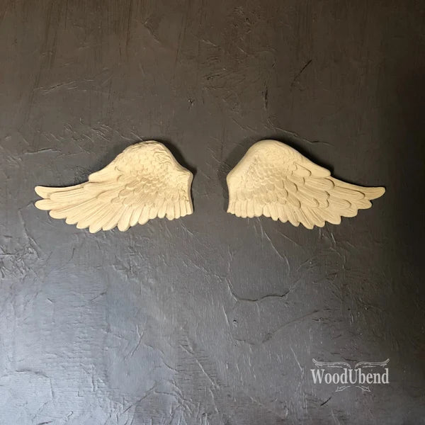 woodubend bendable when heated Pair of Angel wings 20cm X 10 cm  SKU 1208