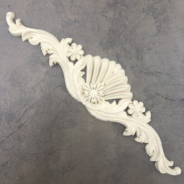 Woodubend bendable when heated Pediment Applique: (42.5 X 10.5 cm) SKU 1215