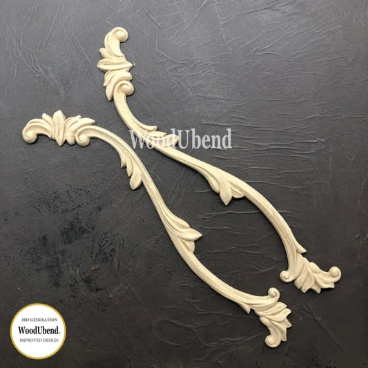 Woodubend bendable when heated 37cm X7.2cm Decorative pair of drops  SKU 1245