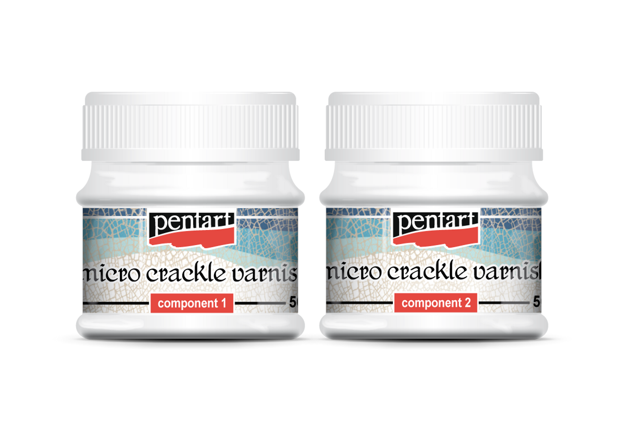 Pentart micro crackle varnish, 2components, 50 ml