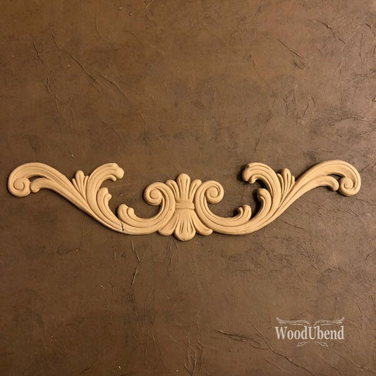 Woodubend bendable when heated SKU 1394  44.5x8.8cm Decorative Pediment Applique