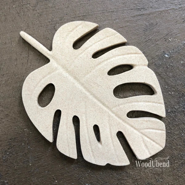 Woodubend bendable when heated 7 x 5cm,  Decorative Leaf molding SKU2186