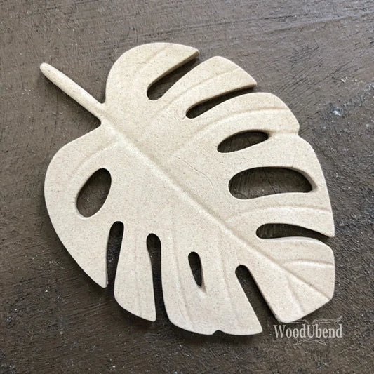 Woodubend bendable when heated 7 x 5cm,  Decorative Leaf molding SKU2186