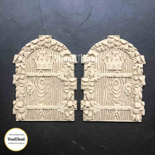 woodubend bendable when heated one Fairy/Medieval Door 7.5 x 14cm , SKU 2280, ONE DOOR ONLY