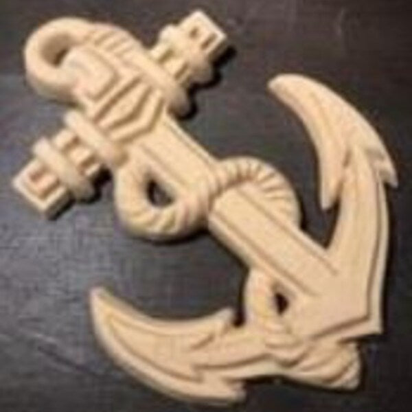woodubend bendable when heated 25 x17cm, Large anchor carved SKU 2282