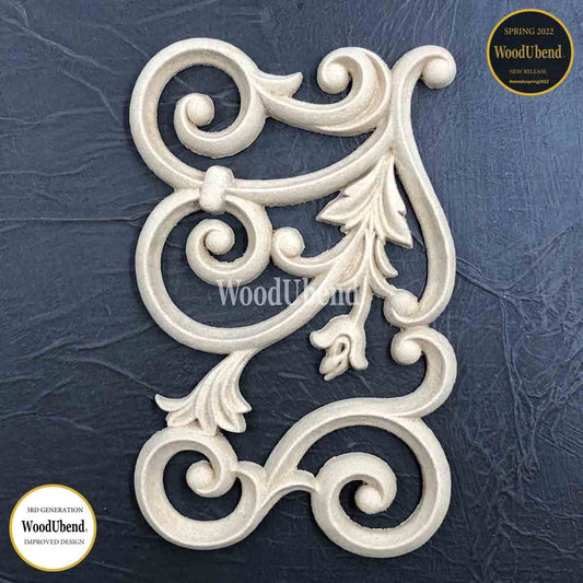 Woodubend bendable when heated Applique Floral Lattice WUB6109 17.5×10.8×0.8 cms