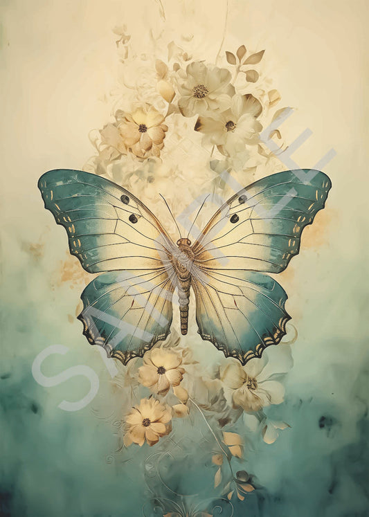 Calambour DREAMSCAPE LARGE BUTTERFLY Rice Paper A3  ( 12.5 X 18 INCHES)