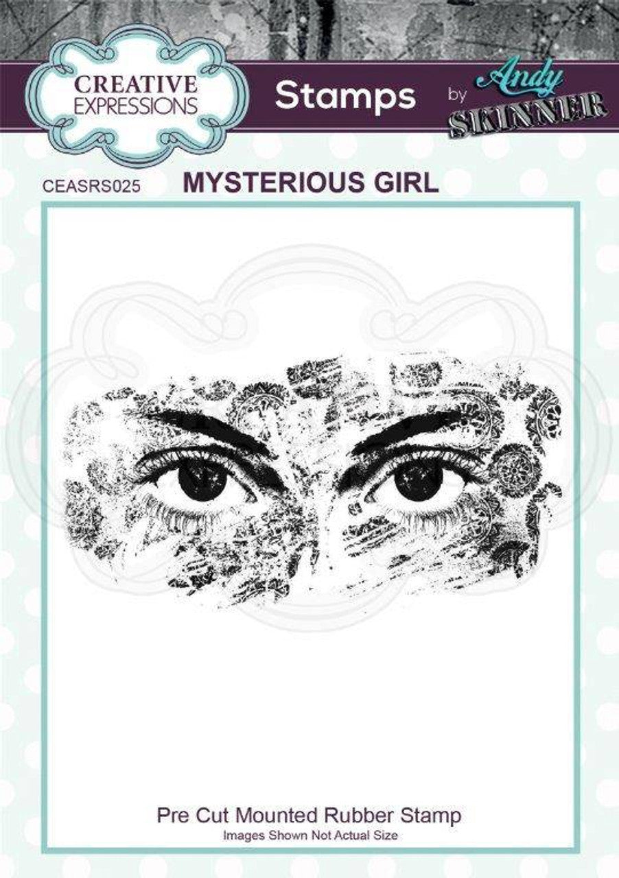 Andy skinner Creative Expressions Mysterious Girl 1.9 in x 3.9 in Rubber Stamp