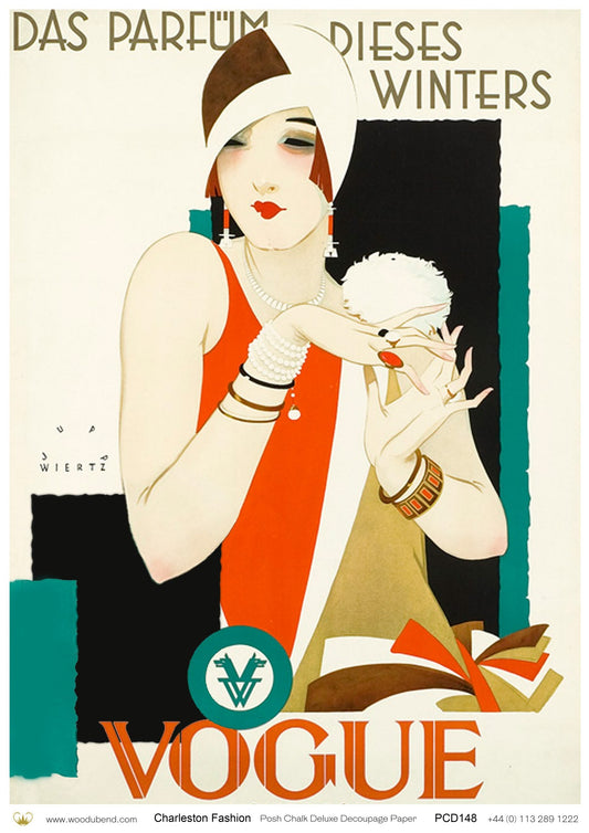 Posh Chalk Deluxe Decoupage Paper CHARLESTON FASHION A3 (11.7 X 16.5 INCHES)