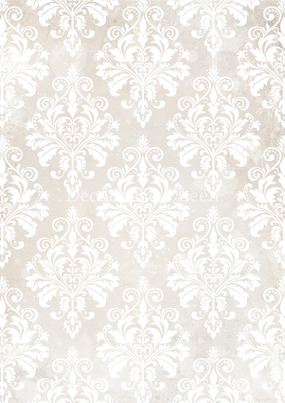 Decoupage Queen cream damask warm and cosy A4 Winter 24