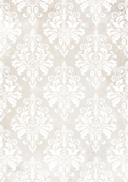 Decoupage Queen cream damask warm and cosy A4 Winter 24