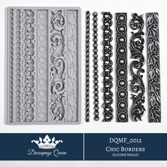 DECOUPAGE QUEEN CHIC BORDERS  SPRING 2025 LIMITED EDITION MOLDS