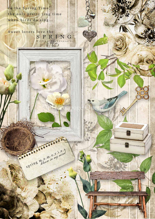 Decoupage Queen Spring Memories A3  (11.7 X 16.5 INCHES)