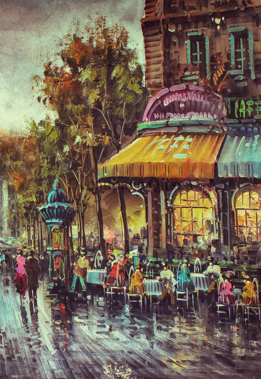 Decoupage Queen Roberta Marone Le Café Rice Paper A4 (11.7X 8.3 INCHES)