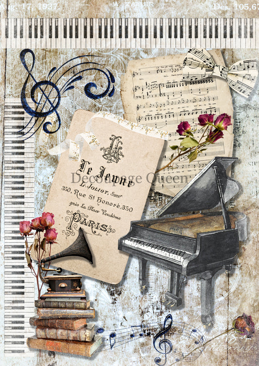 Decoupage Queen Le Jeune Rice Paper A4 (11.7X 8.3 INCHES)