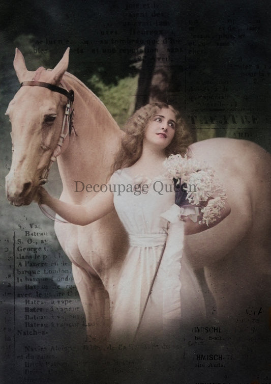 Decoupage Queen Twilight Portrait Rice Paper A4 (11.7X 8.3 INCHES)