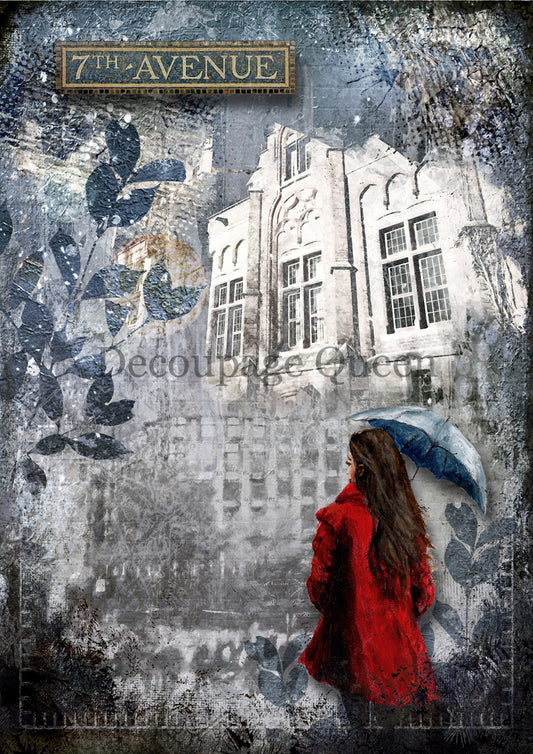 Decoupage Queen Seventh Avenue Rice Paper A4 (11.7X 8.3 INCHES)