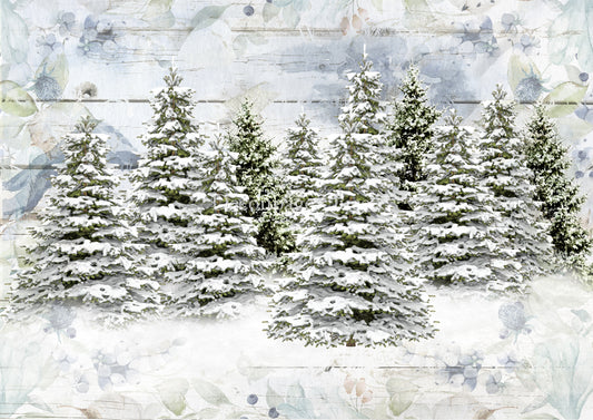 Decoupage Queen, woodland TREES Rice Paper A3 (11.7 X 16.5 INCHES)