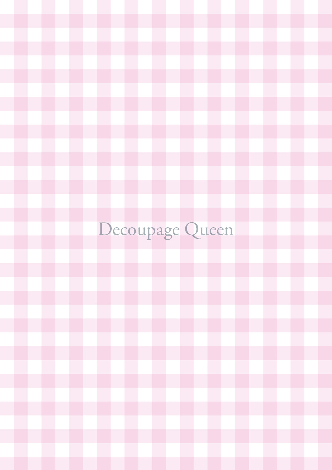 Decoupage Queen, PINK GINGHAM Rice Paper A3 (11.7 X 16.5 INCHES) 0541