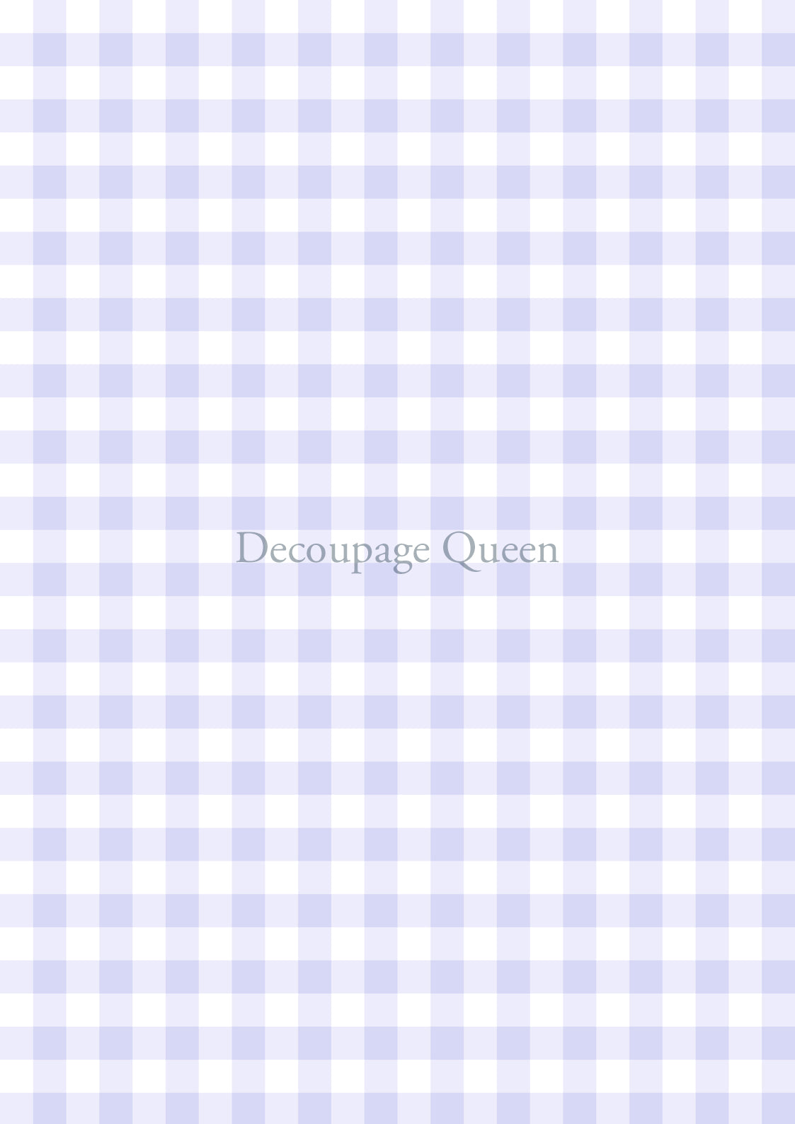 Decoupage Queen, PURPLE GINGHAM Rice Paper A4 (11.7 X 8.3 INCHES) 0542