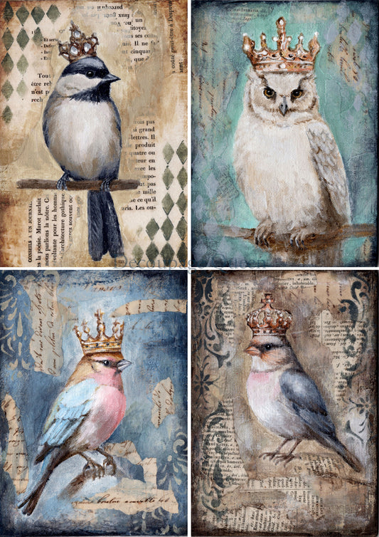 Decoupage Queen, Teresa Rene Art the Birds Rice Paper A4 (11.7 X 8.3 INCHES) 0587