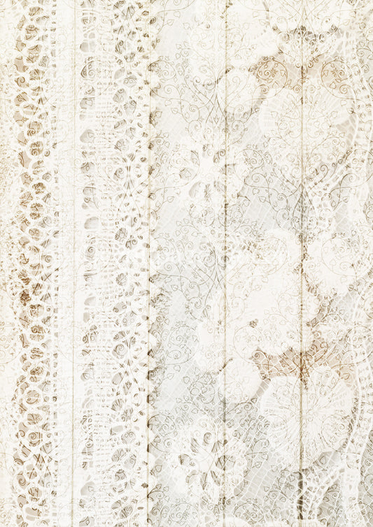 Decoupage Queen  LACE TEXTURES Rice Paper spring 2025 A4