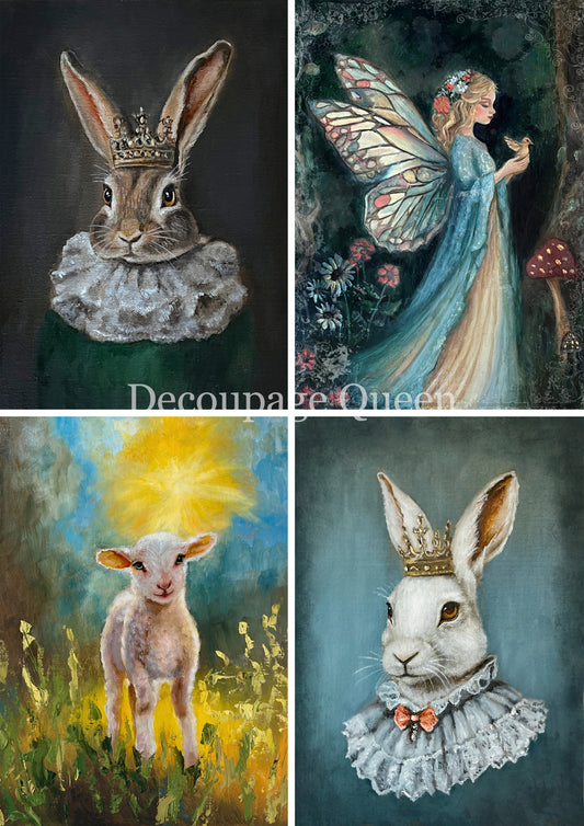 Decoupage Queen TERESA RENE ART  FOUR PACK Rice Paper spring 2025 A4