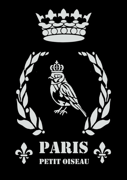 Decoupage Queen  Little Bird  Stencil A4 size