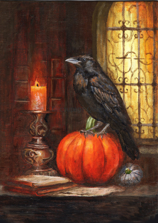 Decoupage Queen Teresa Rene Art - Gothic Raven A4 ( 8.3  11.7 INCHES) fall 24