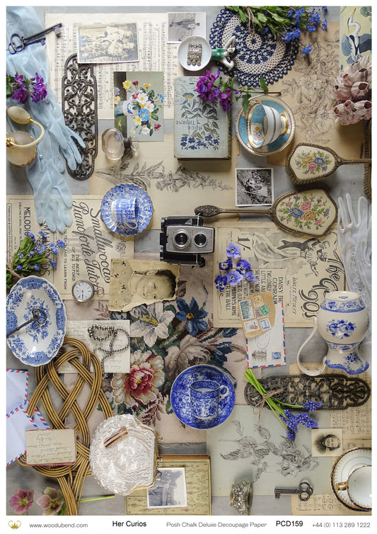 Posh Chalk Deluxe Decoupage Paper HER CURIOS A3 (11.7 X 16.5 INCHES)