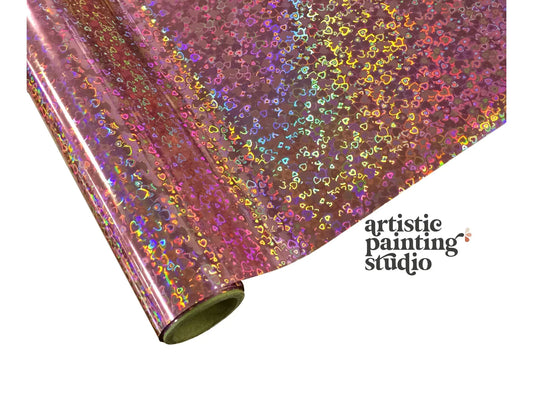 Hearts Hologram pink hearts