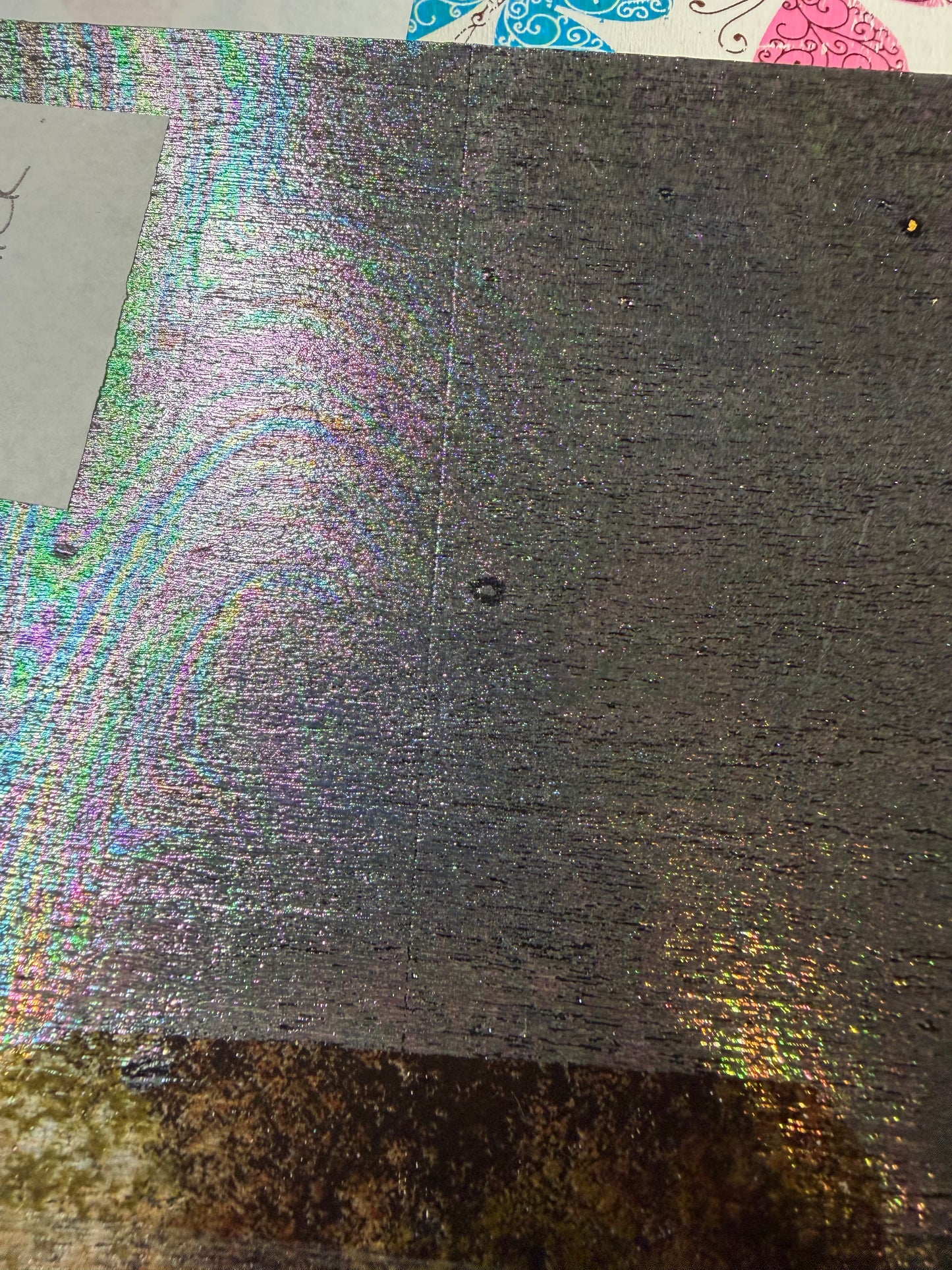oil slick foil iridescent