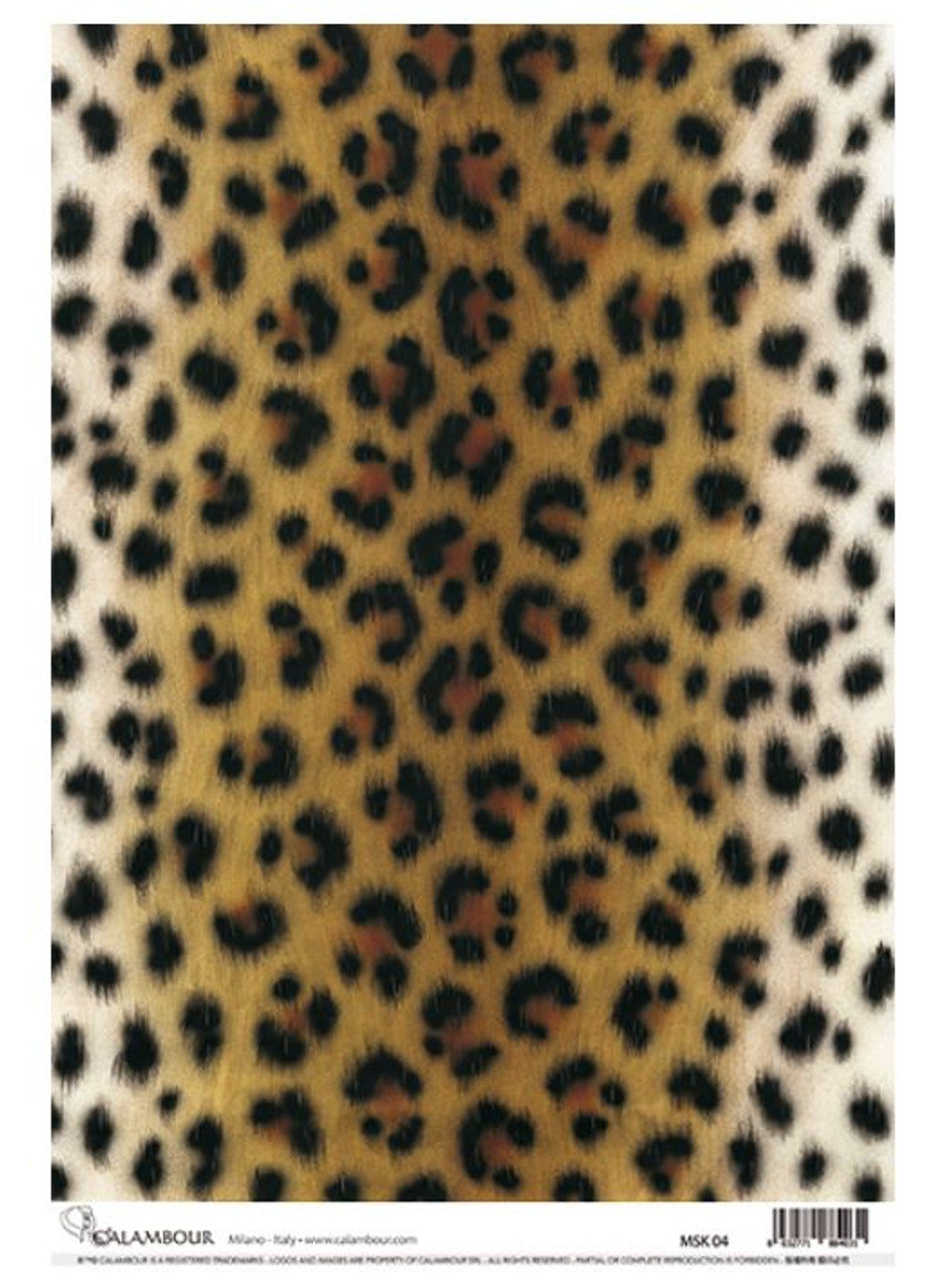 Calambour Rice Paper ANIMAL PRINT LEOPARD A3 ( 12.5 X 18 INCHES)