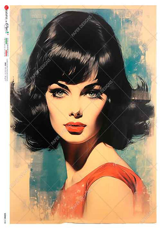 Paper Designs  MOD BOND GIRL SCENE  0188 A4 (8.3 X 11.7 INCHES)