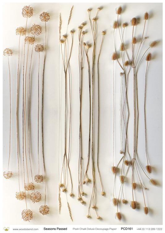 Posh Chalk Deluxe Decoupage SEASONS PASSED   House of Mendez A3 (11.7 X 16.5 INCHES)