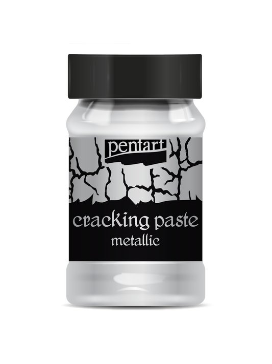 Pentart Cracking Paste Metallic 100ml  this is component 2 of a 2 part crackle system