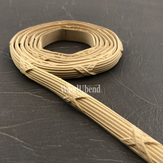 woodubend bendable when heated thread and cross trim furniture moulding TR712 , 208cm X 1.2cm X0.7cm