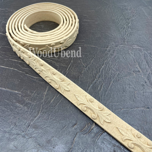 woodubend bendable when heated Modern Fleur De Lis Trims TR818 215×2.1×0.5cm